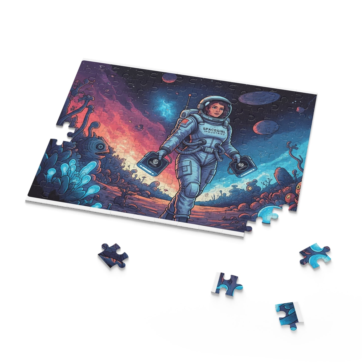 Cosmic Adventure Puzzle - 120, 252, 500-Piece | Outer Space Decor, Gift for Astronaut Lovers, Family Game Night, Educational Fun, Kids Toys