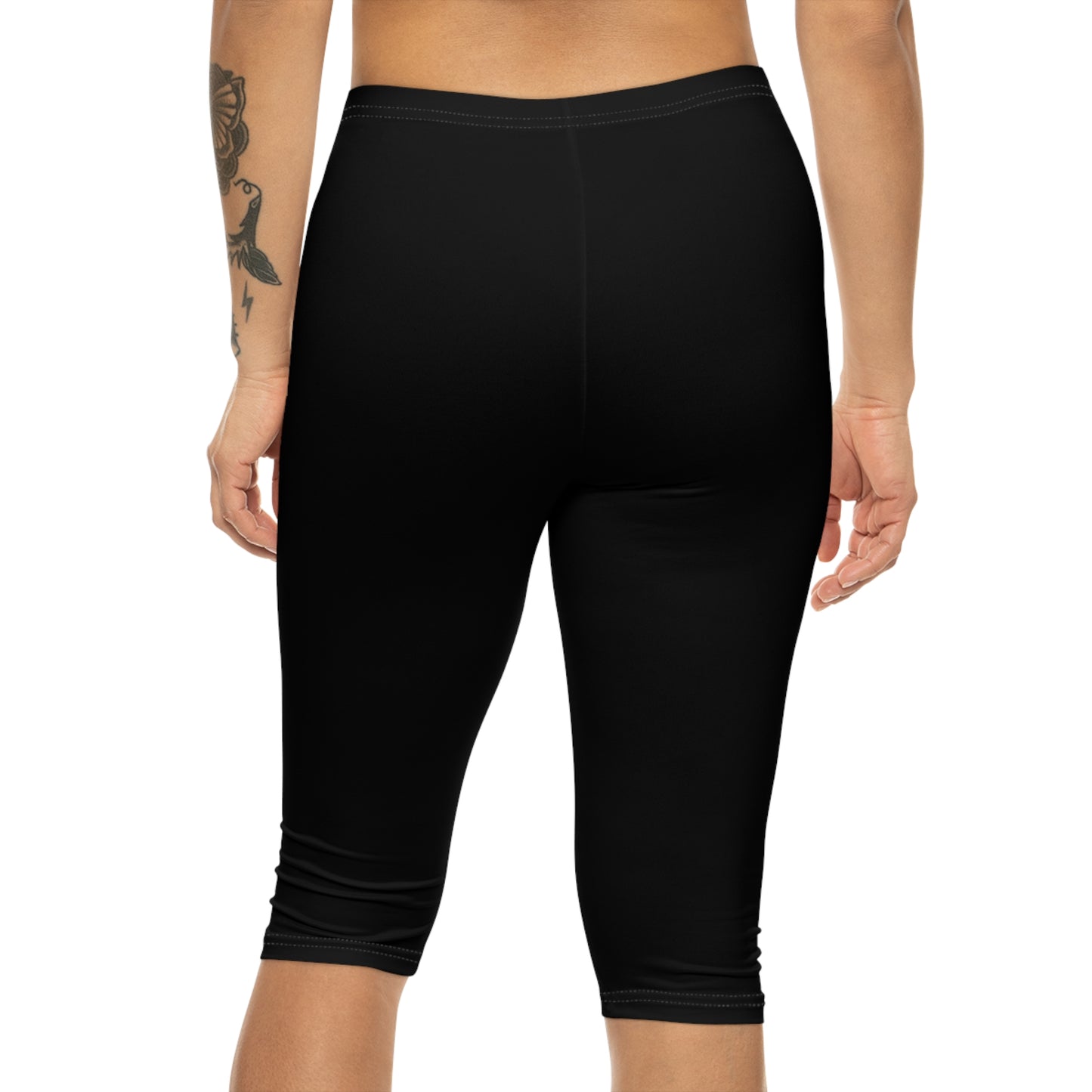Everyday Black Women’s Capri Leggings - Comfort and Trendy Style, Perfect for Yoga, Running, Casual Wear, Holidays, Workouts