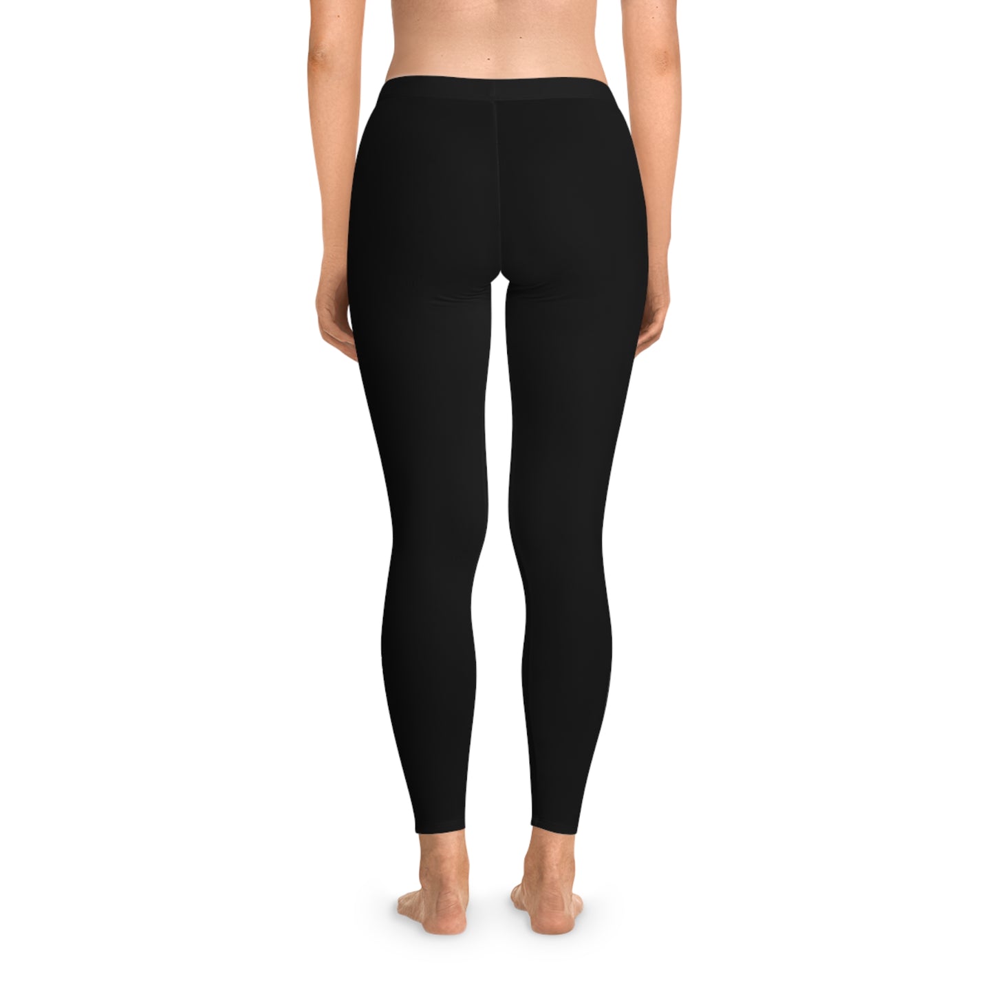 Everyday Black Stretchy Leggings - AOP, Comfortable Yoga Pants, Athleisure Wear, Workout Leggings, Casual Fashion Bottoms