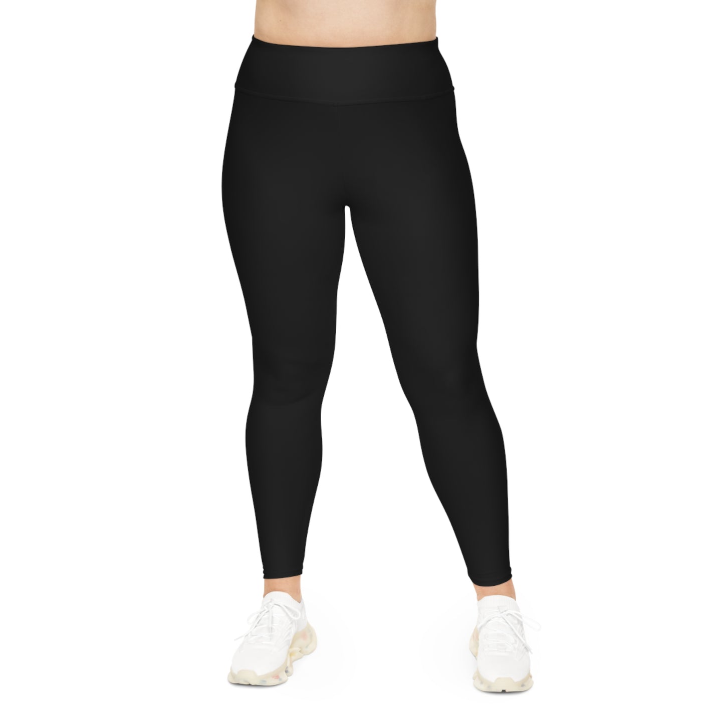 Everyday Black Plus Size Leggings, Comfort-fit Activewear  - Trendy Yoga Pants, Everyday Leggings, Plus Size Athleisure Wear