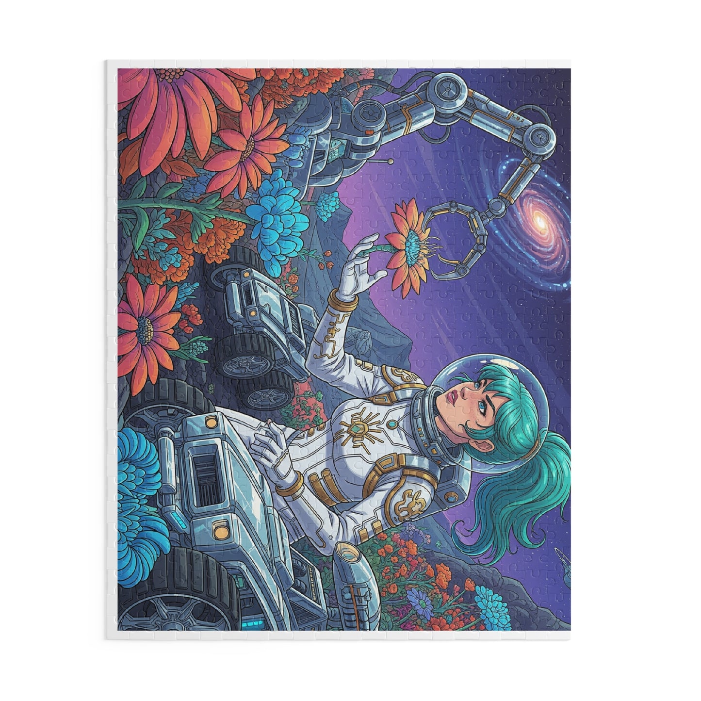 Cosmic Flower Puzzle - 120 to 500-Piece, Space Art