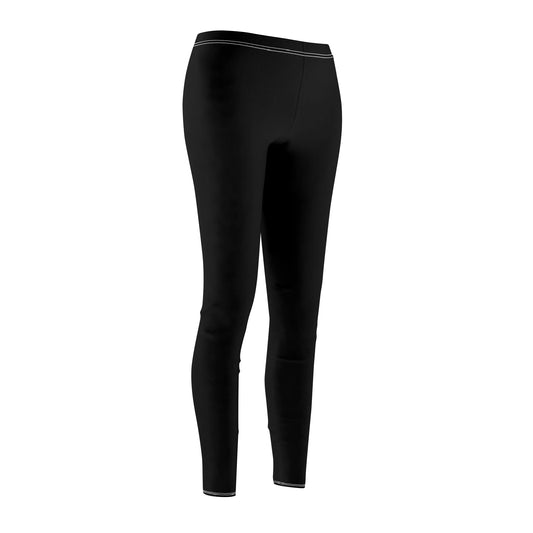 Everyday Black Women's Casual AOP Leggings - Everyday Wear, Yoga, Fitness, Lounge, Gift for Her