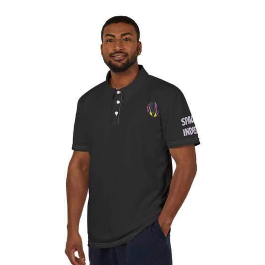 Space Innovator Unisex Polo Shirt, Stylish Casual Wear, Perfect for Space Enthusiasts, Birthday Gift, Everyday Comfort, AOP Design