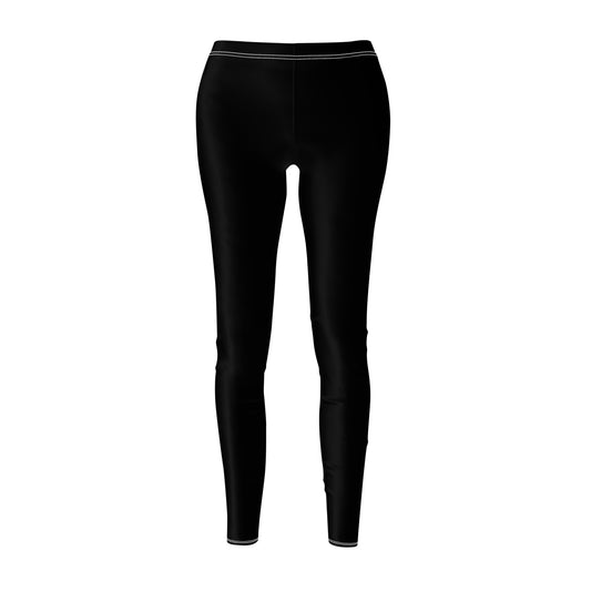 Everyday Black Womens Casual Leggings- Stylish Activewear, Fitness Leggings, Everyday Comfort Pants, Yoga & Lounge Wear