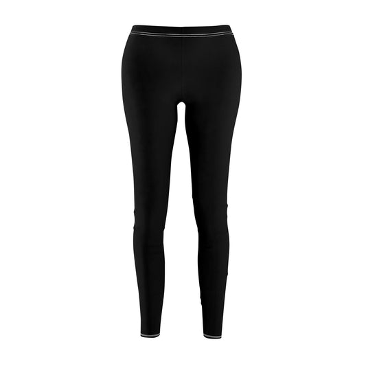 Everyday Black Women's Casual AOP Leggings - Everyday Wear, Yoga, Fitness, Lounge, Gift for Her