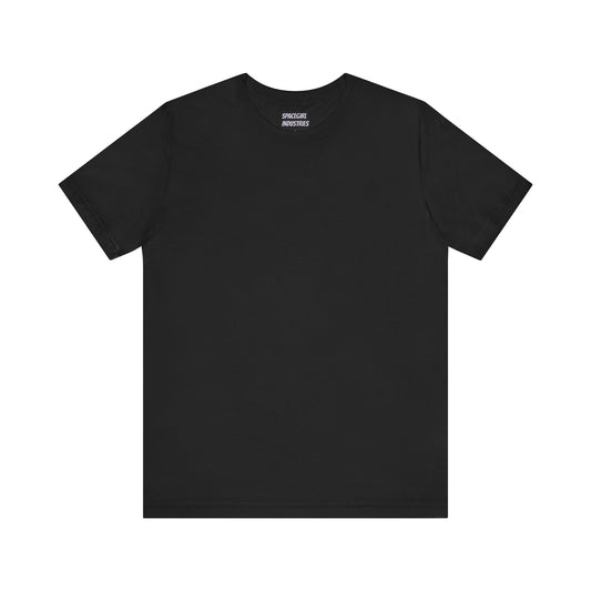 Everyday Black Unisex Jersey Short Sleeve Tee with Custom Design, Comfortable Casual Wear, Gift for Friends, Birthday Party Apparel, Everyday Basics