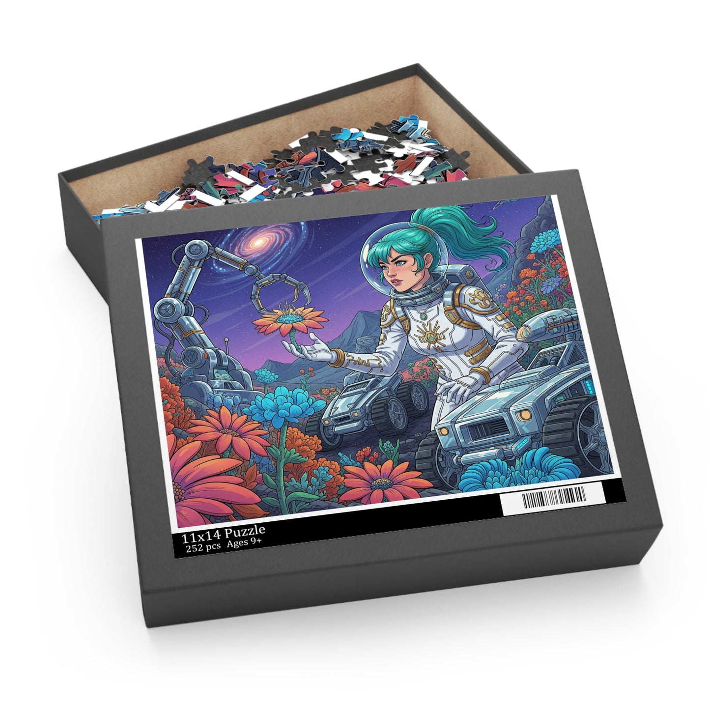 Cosmic Flower Puzzle - 120 to 500-Piece, Space Art