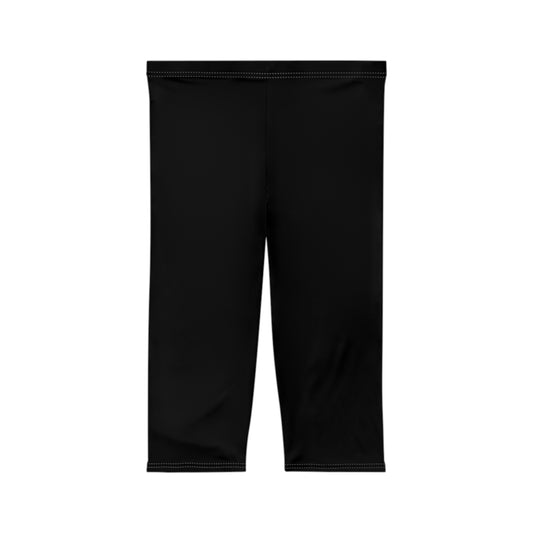 Everyday Black Women’s Capri Leggings - Comfort and Trendy Style, Perfect for Yoga, Running, Casual Wear, Holidays, Workouts