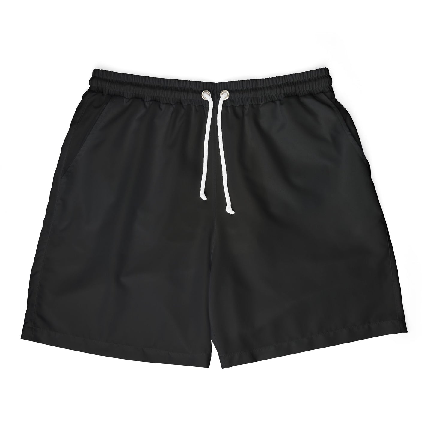 Everyday Black Versatile Unisex Swim Shorts- Sporty Beachwear, Poolside Essential, Summer Vacation Shorts, Casual Swimwear