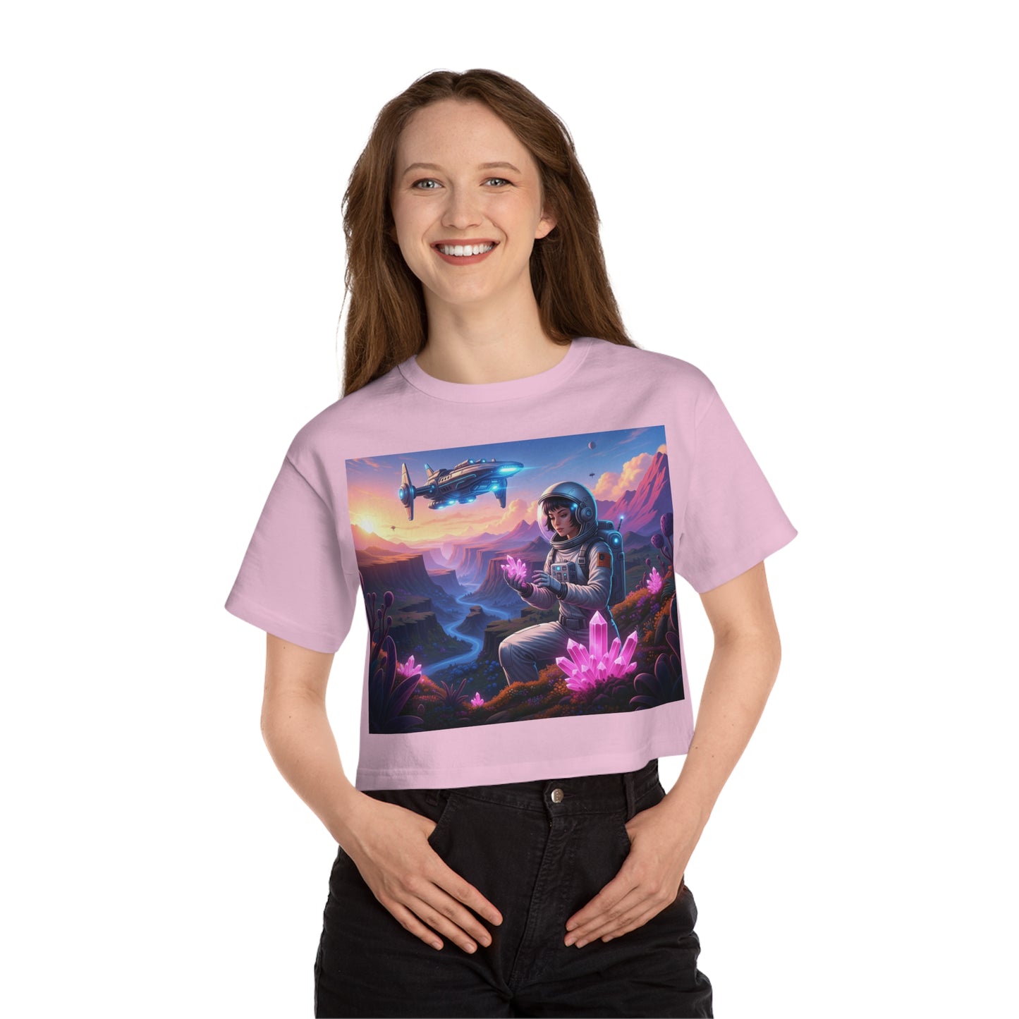 Cosmic Spacegirl Cropped T-Shirt