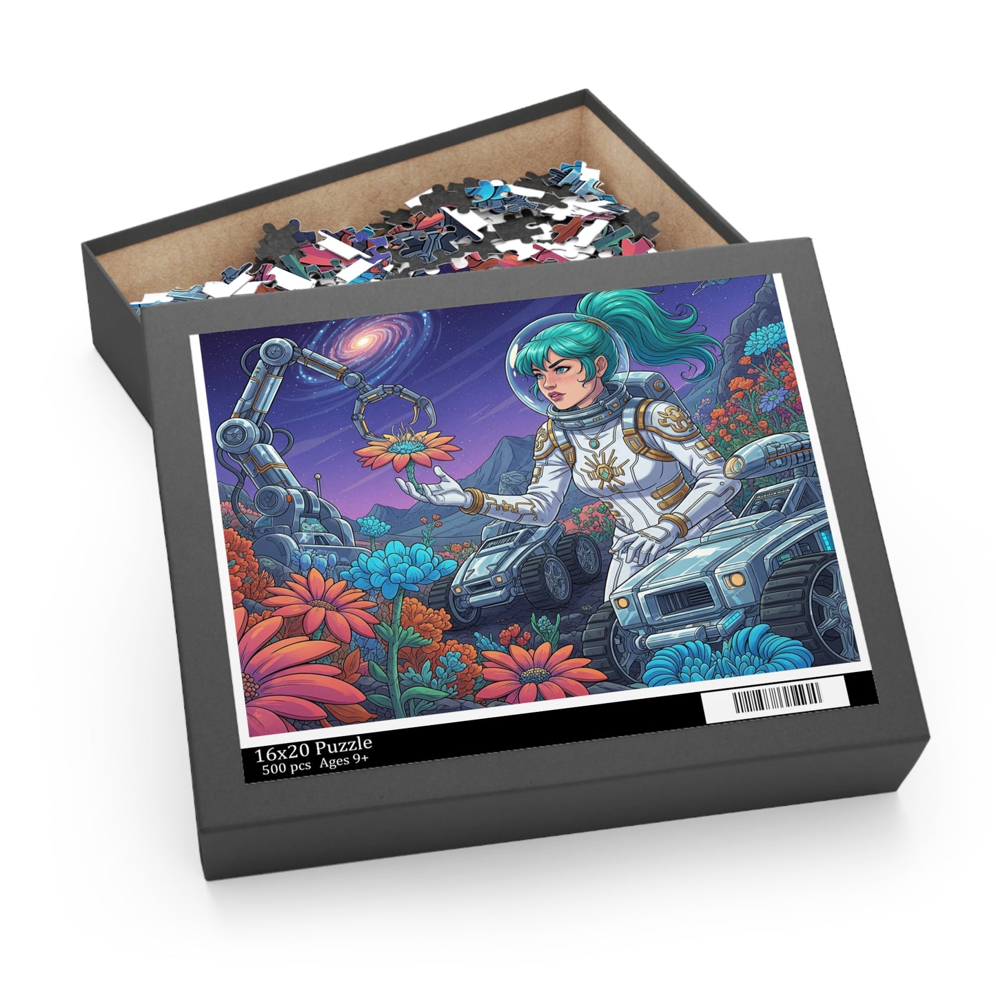 Cosmic Flower Puzzle - 120 to 500-Piece, Space Art