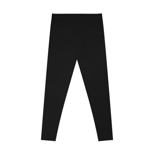 Everyday Black Stretchy Leggings - AOP, Comfortable Yoga Pants, Athleisure Wear, Workout Leggings, Casual Fashion Bottoms