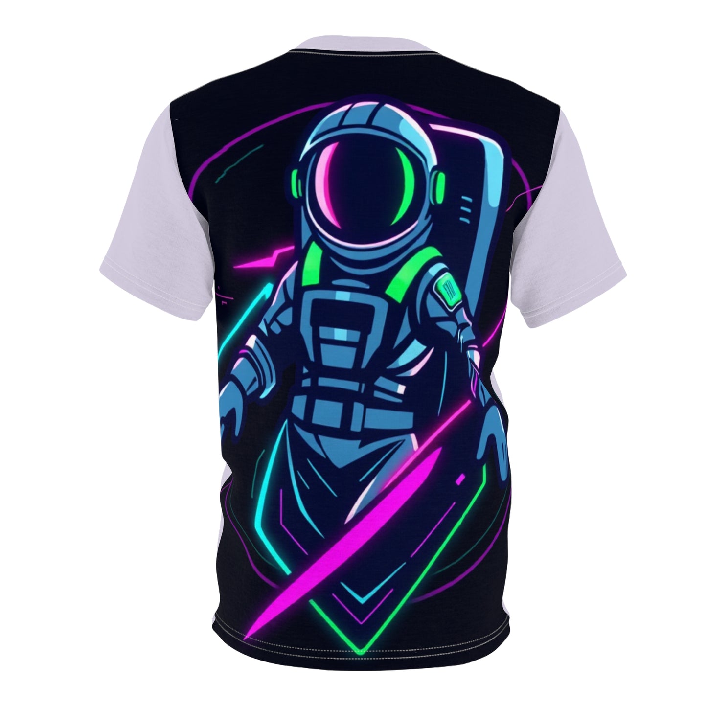 Spacegirl Industries Unisex Tee, Trendy Graphic T-Shirt, Casual Streetwear, Gift for Space Lovers, AOP Tee for Unique Style