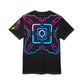 Futuristic Neon Graphic Tee for Gamers, Unisex AOP Shirt, Cyberpunk Style Apparel, Unique Gift for Tech Enthusiasts, Streetwear Must-Have