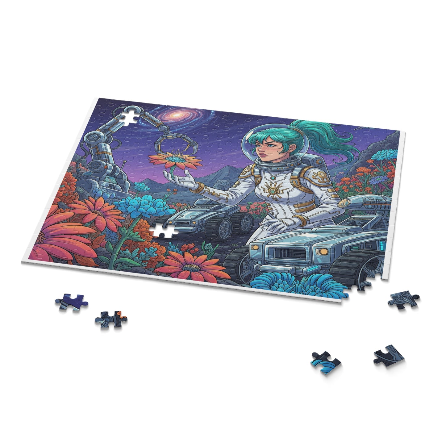 Cosmic Flower Puzzle - 120 to 500-Piece, Space Art