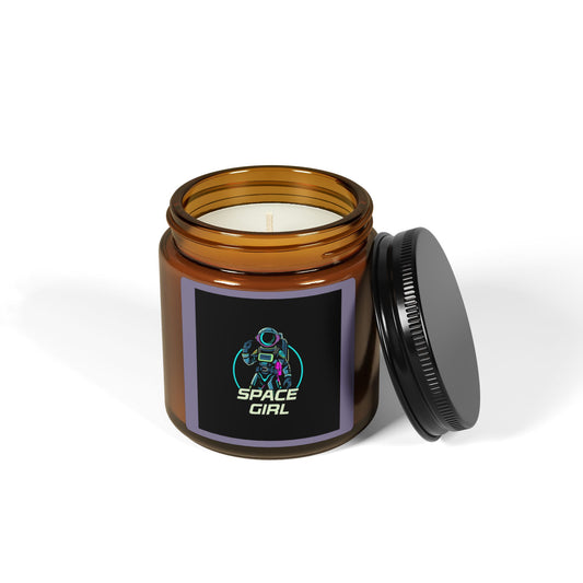 The Cadet Scented Soy Candle with Space Girl Design - Eco-Friendly, Aromatherapy, Home Decor, Gift, Wedding Favor