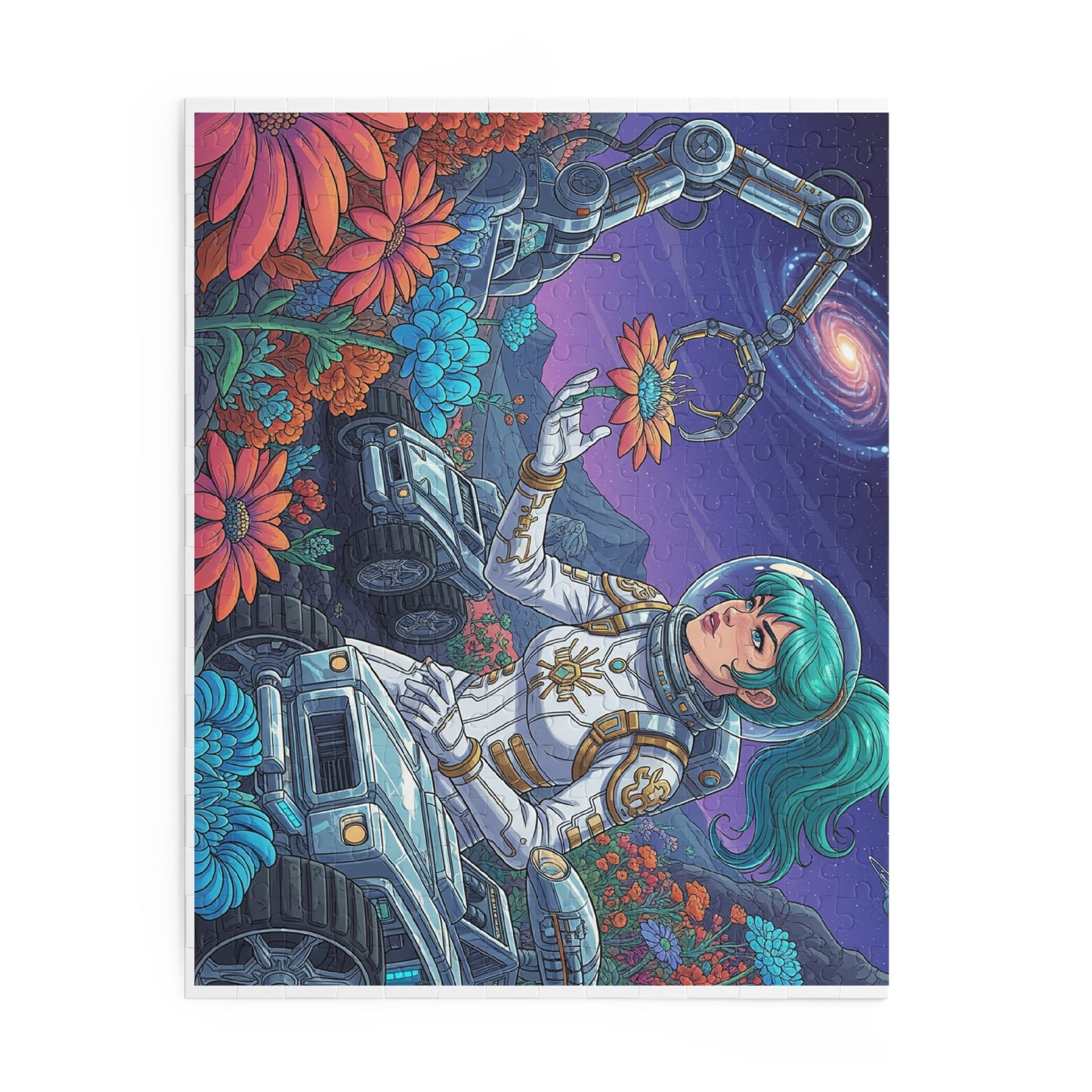 Cosmic Flower Puzzle - 120 to 500-Piece, Space Art