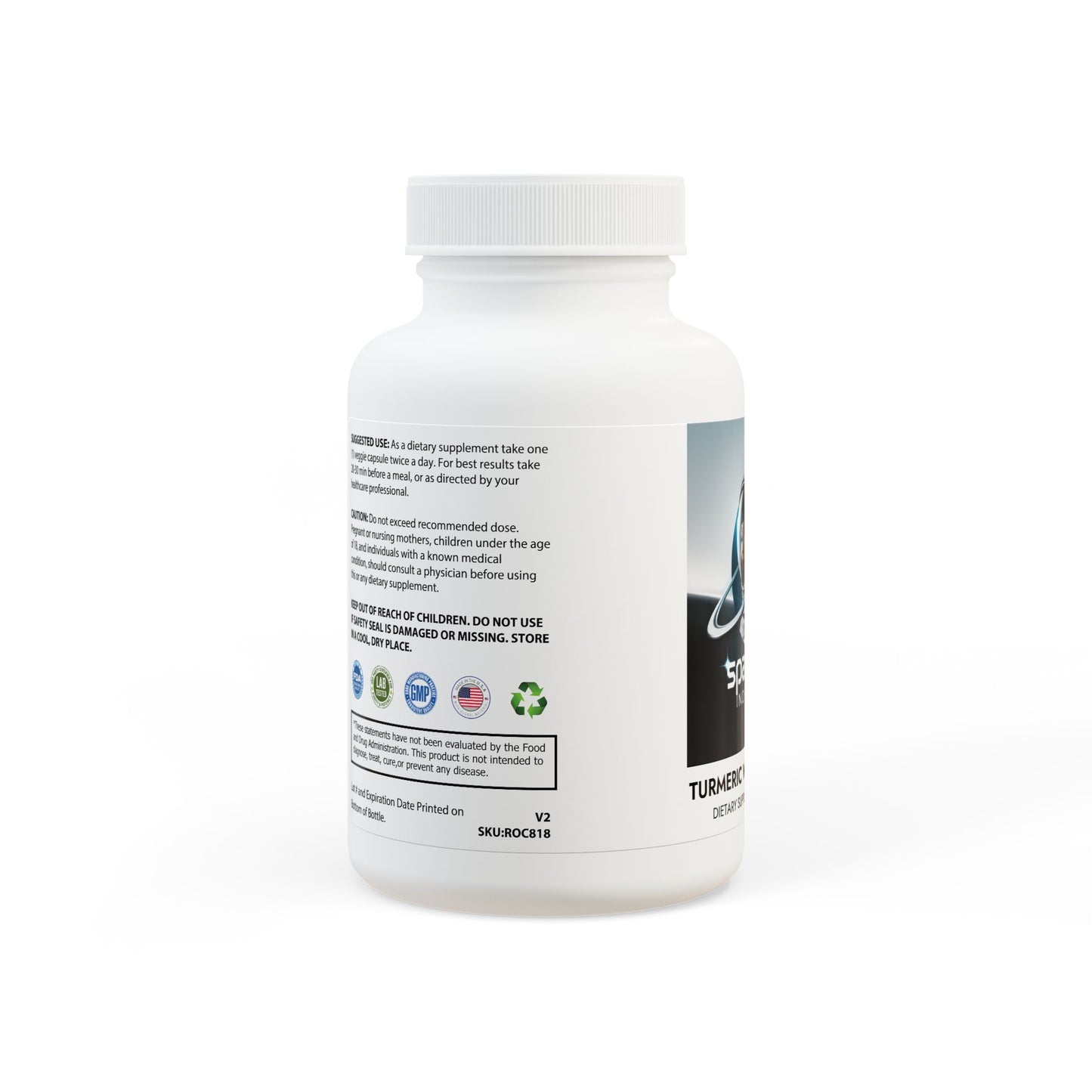 Turmeric with BioPerine® (Black Pepper Fruit Extract) Supplement (60 Capsules)