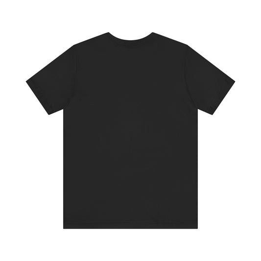 Everyday Black Unisex Jersey Short Sleeve Tee with Custom Design, Comfortable Casual Wear, Gift for Friends, Birthday Party Apparel, Everyday Basics